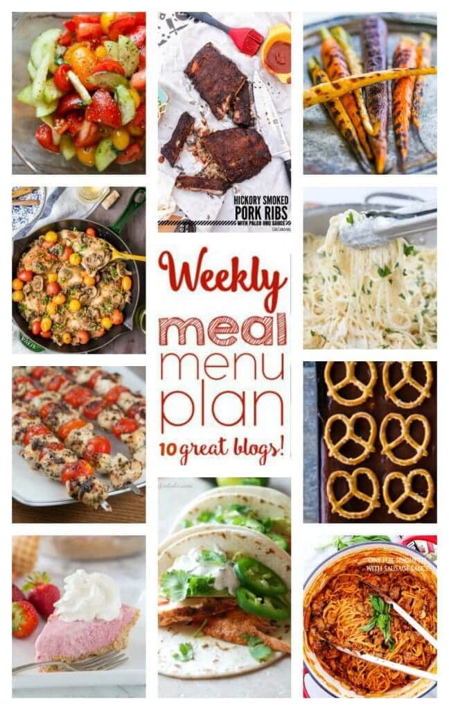 Weekly Meal Plan Week 48 - 10 great bloggers bringing you a full week of recipes including dinner, sides dishes, and desserts!