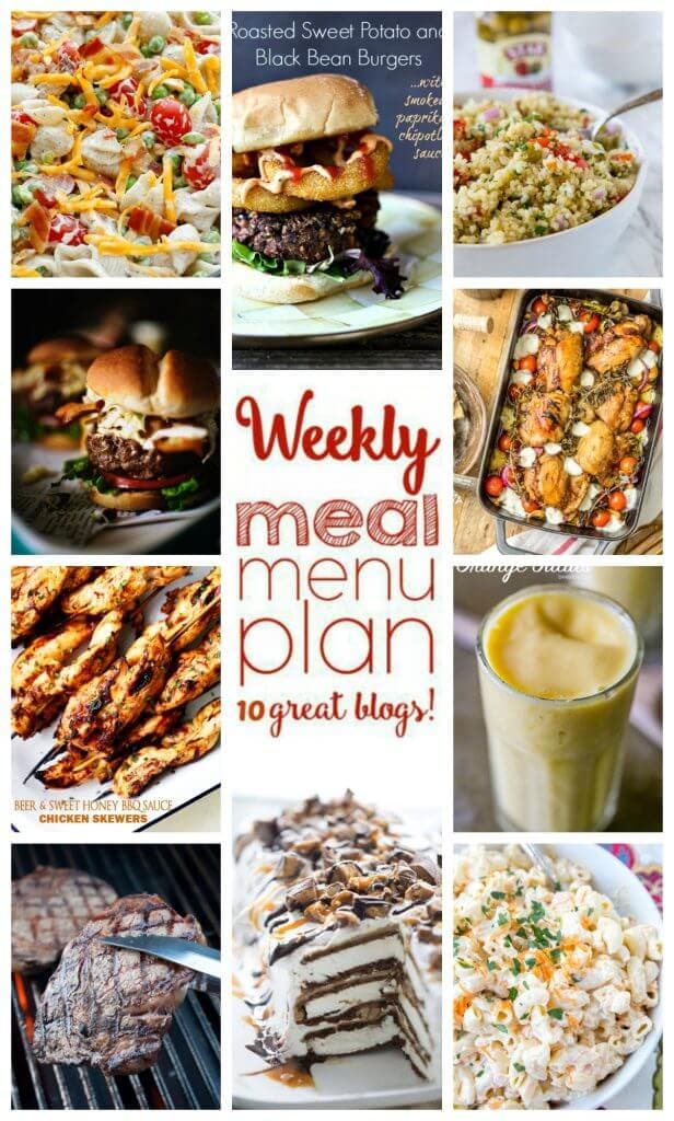 Weekly Meal Plan Week 50 - 10 great bloggers bringing you a full week of recipes including dinner, sides dishes, and desserts!