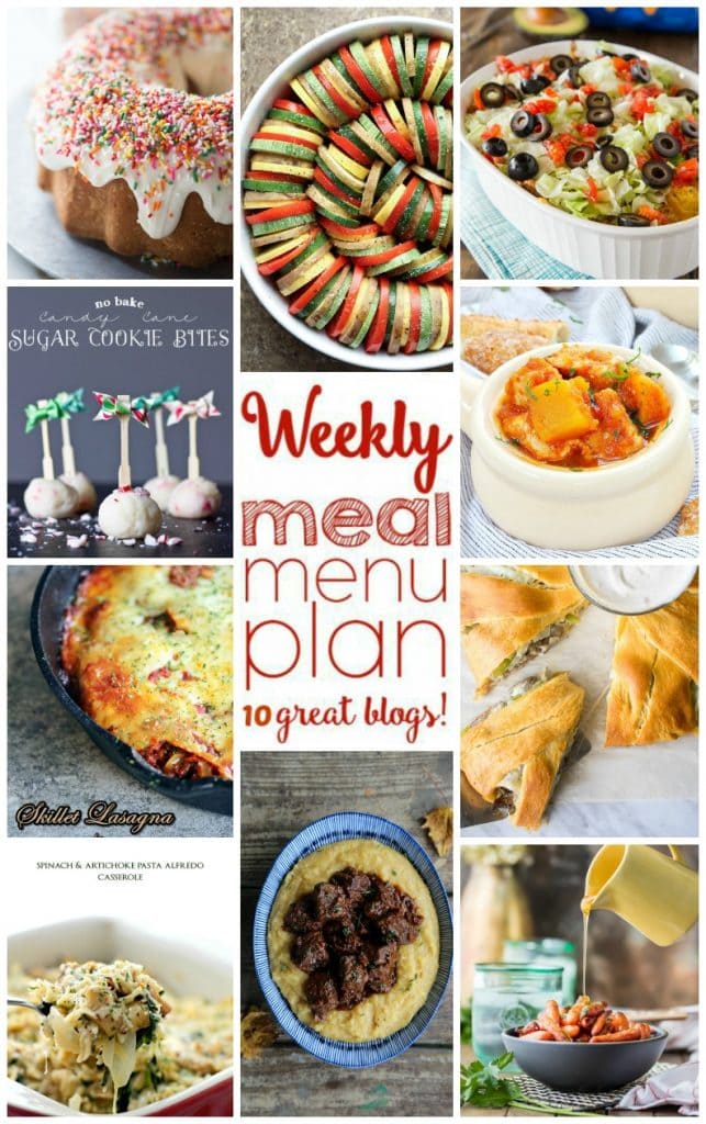 Weekly Meal Plan Week 22 - 10 great bloggers bringing you a full week of recipes including dinner, sides dishes, and desserts!