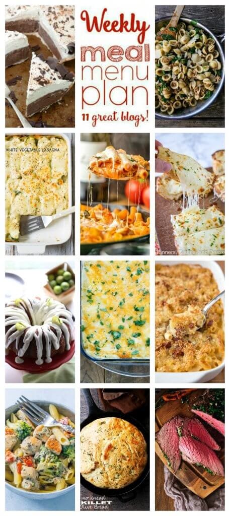 Weekly Meal Plan Week 89 - 11 great bloggers bringing you a full week of recipes including dinner, sides dishes, and desserts!