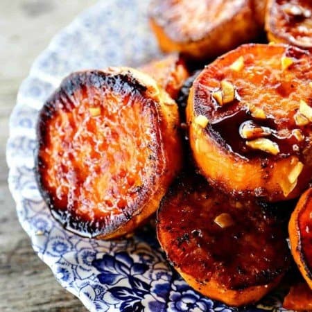 Melting Sweet Potatoes: Deeply caramelized, flavourful slices of sweet potatoes so tender they yield to the edge of a spoon.