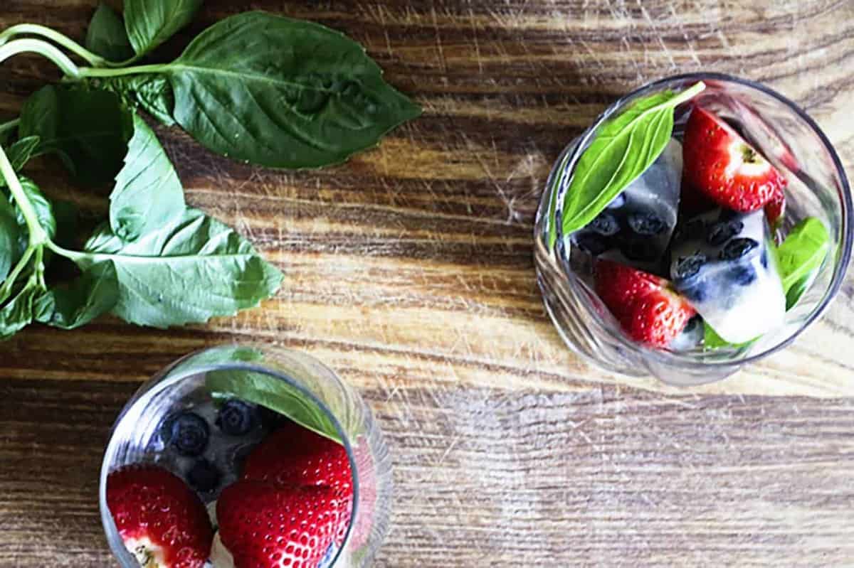 Mixed Berry Sangria-by-the-Glass. No need for a whole pitcher if you want a single glass! from foodiewithfamily.com