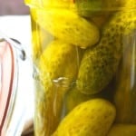 Moonshine pickles might sound crazy, but these high-octane pickles and their brine make cocktail time infinitely more exciting. Crunchy, delightful, and ever-so delicious, you can snack on the pickles then take a shot of the brine!