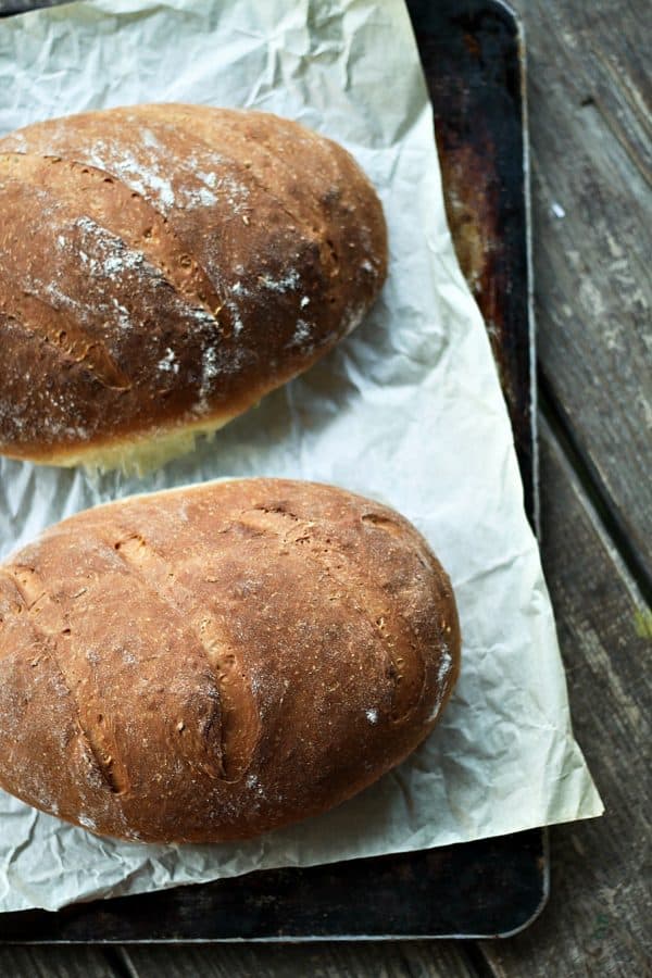 One Hour Swedish Limpa: slightly sweet Swedish rye bread scented lightly with orange zest and fennel seed. This is the ultimate toasting bread and it is made -start to finish- in one hour!