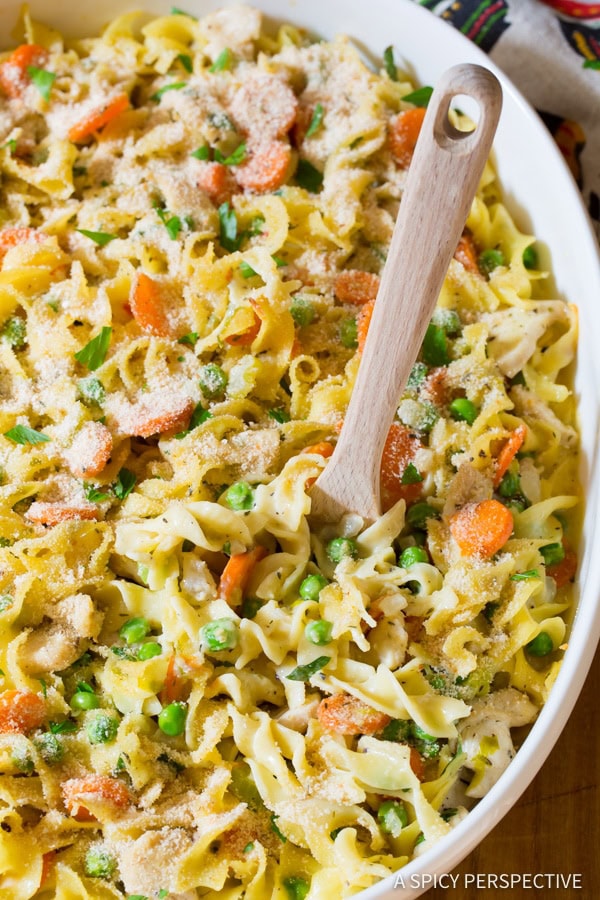 One Pot Chicken Noodle Casserole {A Spicy Perspective}