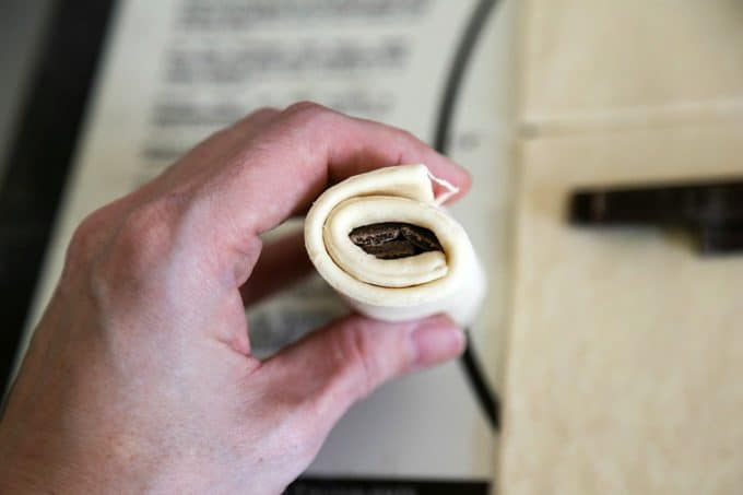 Making pain au chocolat with foodiewithfamily.com