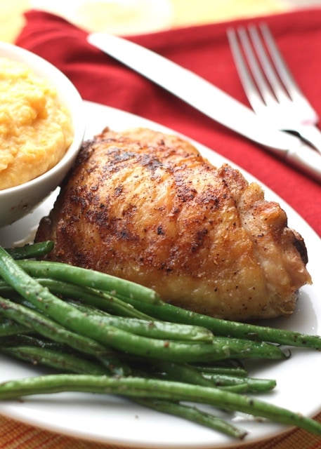 Perfect Pan Fried Chicken Thighs {Barefeet in the Kitchen}