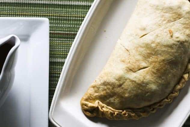 Pasties with beef gravy. A meal in one!