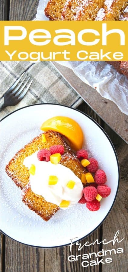 French Yogurt Cake is the world's easiest cake, but that doesn't make it any less impressive, and this Brown Sugar Peach Yogurt Cake is simple to make and simply divine! It's surprisingly sophisticated for a cake made with such humble ingredients.