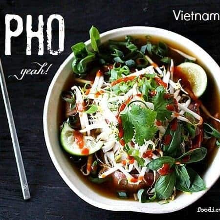 Pho or Vietnamese Beef Noodle Soup from foodiewithfamily.com