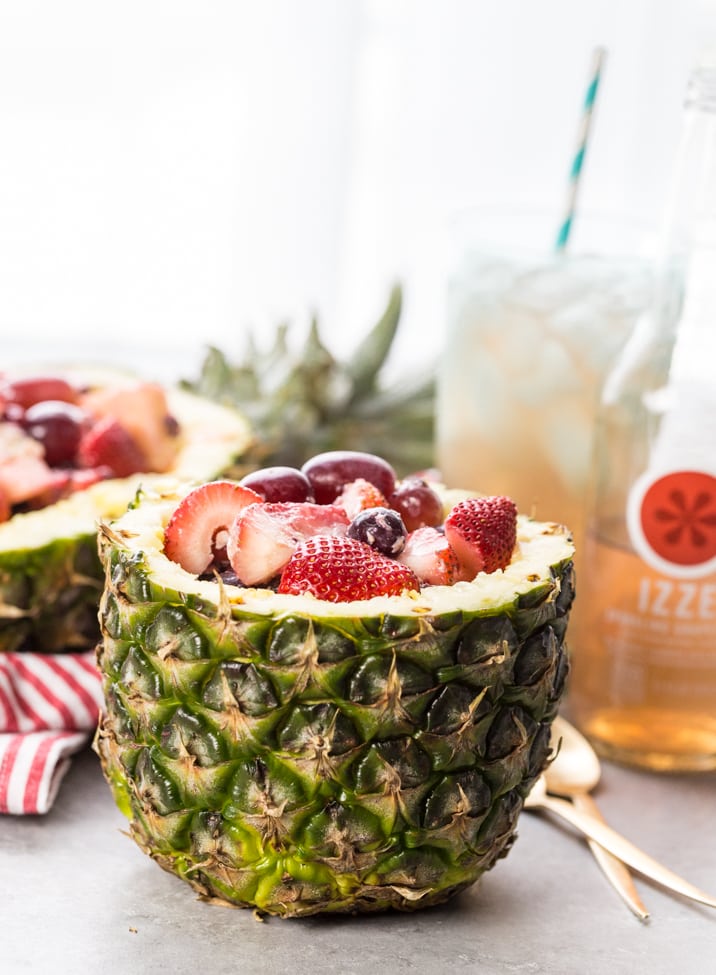 Fruit Salad in Pineapple Bowls {Cookie Rookie}