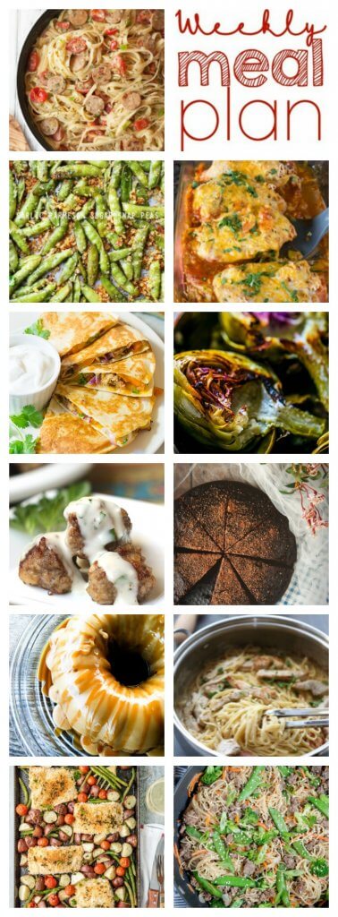 Weekly Meal Plan Week 86 – 11 great bloggers bringing you a full week of recipes including dinner, sides dishes, and desserts!