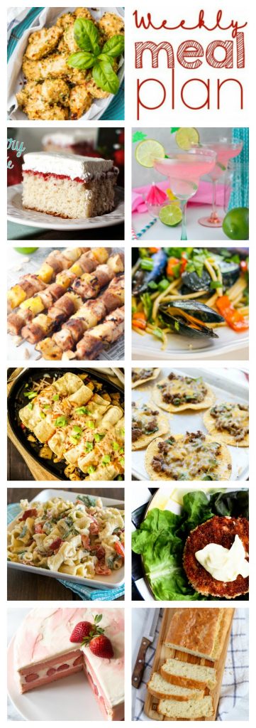 Weekly Meal Plan Week 110– 10 great bloggers bringing you a full week of recipes including dinner, sides dishes, and desserts!