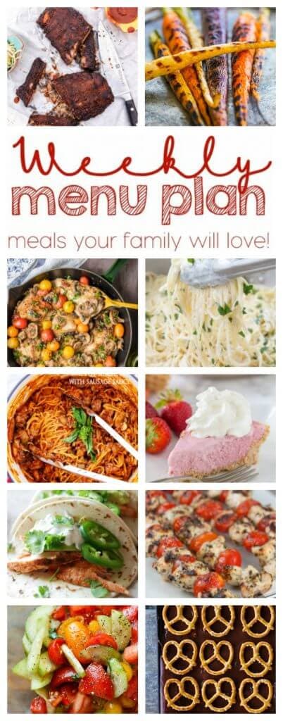 Weekly Meal Plan Week 48 - 10 great bloggers bringing you a full week of recipes including dinner, sides dishes, and desserts!