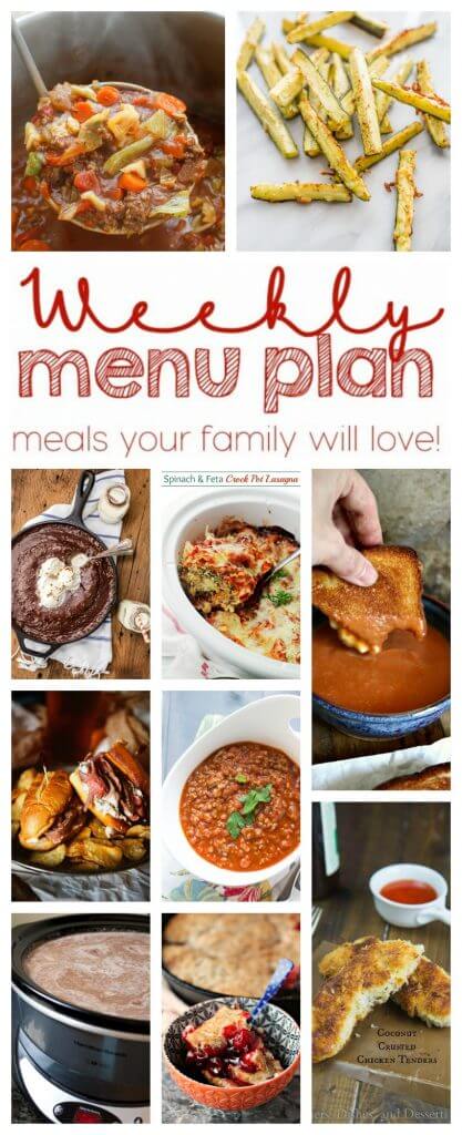 Weekly Meal Plan Week 32 - 10 great bloggers bringing you a full week of recipes including dinner, sides dishes, and desserts!