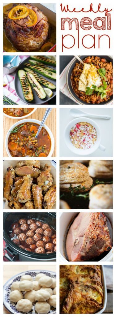 Weekly Meal Plan Week 75 – 11 great bloggers bringing you a full week of recipes including dinner, sides dishes, and desserts!