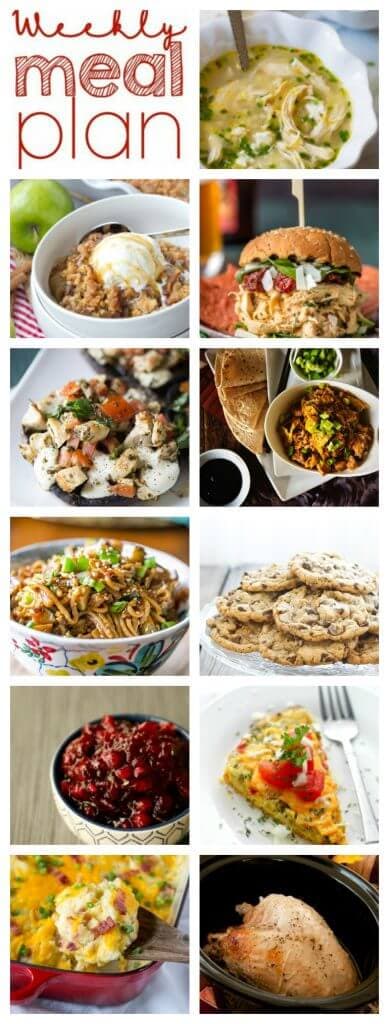 Weekly Meal Plan Week 70 – 11 great bloggers bringing you a full week of recipes including dinner, sides dishes, and desserts!