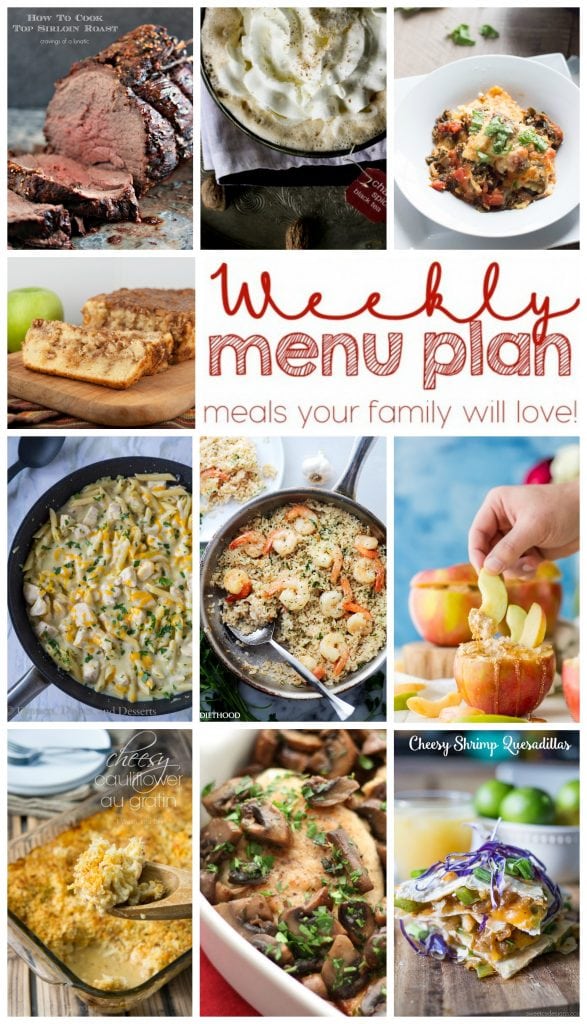  Weekly Meal Plan Week 14 - 10 great bloggers bringing you a full week of recipes including dinner, sides dishes, drinks and desserts!