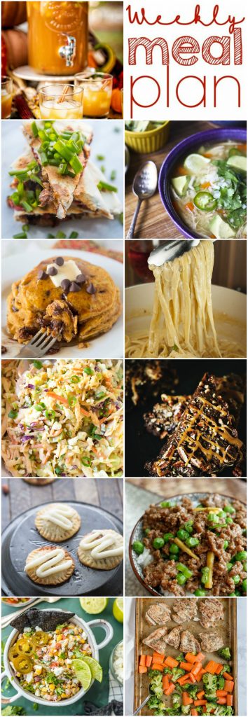 Weekly Meal Plan Week 118 - 10 great bloggers bringing you a full week of recipes including dinner, sides dishes, and desserts!