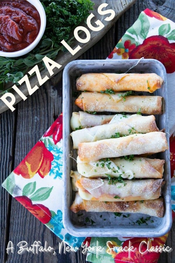 Pizza Logs are crispy, crunchy egg rolls filled with gooey, melted mozzarella cheese and garlicky pepperoni. Whether you whip these up in your air fryer, oven, or in a frying pan, you'll want these not just for game day, but all the time!