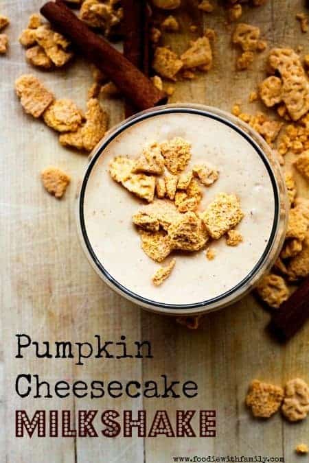 Pumpkin Cheesecake Milkshake www.foodiewithfamily.com