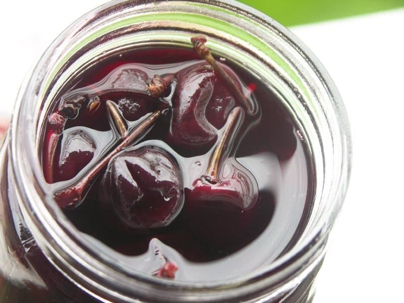 Rum Soaked Preserved Cherries + Boozy Cherry Molasses