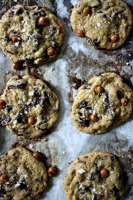 Salted Caramel Chocolate Chunk Cookies from foodiewithfamily.com