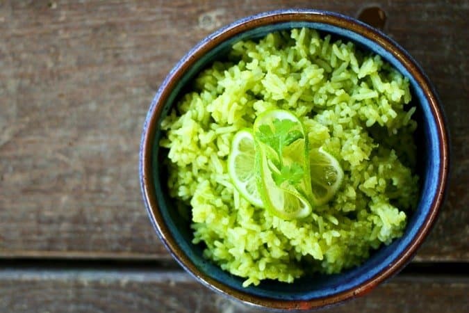 Fragrant, flavourful, bright, vibrant, and green; this simple Scallion Cilantro Lime Rice side dish will knock your socks off. Prepare to swoon.