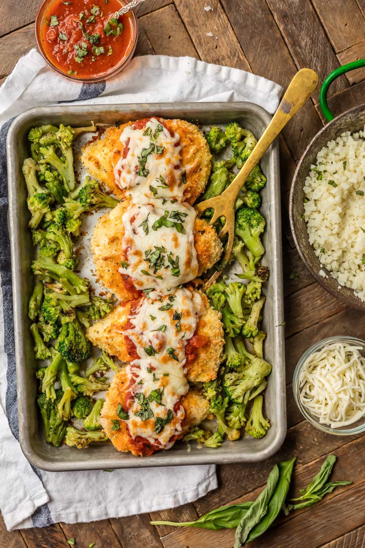 Sheet Pan Chicken Parmesan {The Cookie Rookie}