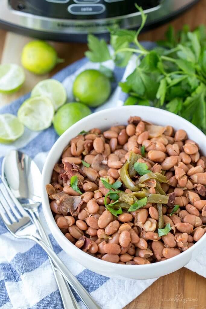 Slow Cooker Mexican Beans {Yellow Bliss Road}