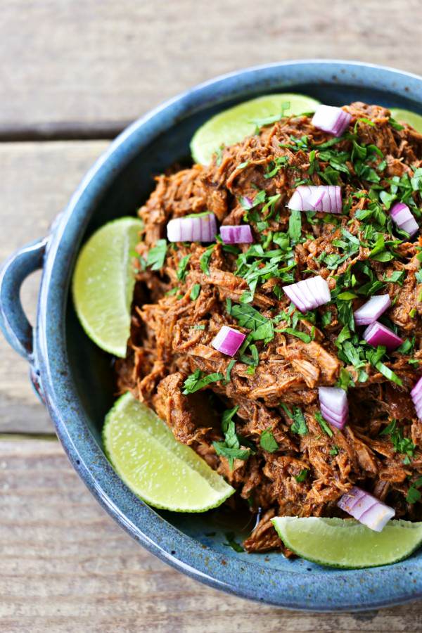 Slow Cooker Copycat Chipotle Pork Barbacoa {Foodie with Family}