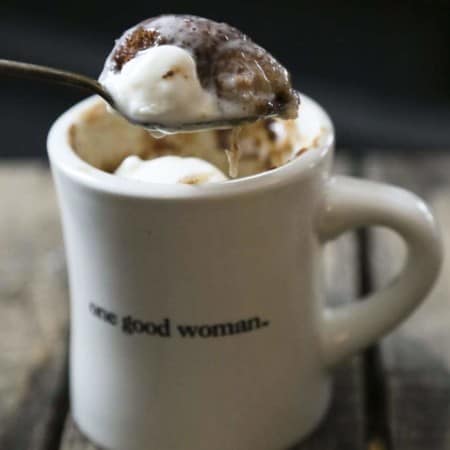 ice cream snickerdoodle mug cake