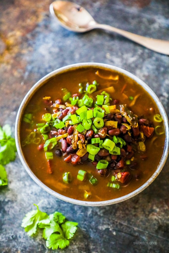 Spicy Black Bean Soup {Sweet C's}