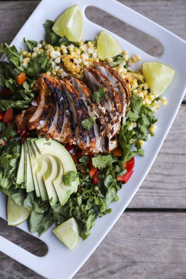 Super tasty, super simple, Spicy Southwestern Chicken Salad and Meal Prep Bowls: This three-for-one gives you an amazing batch of Spicy Southwestern Chicken, a dinner salad recipe using the chicken, and meal prep bowls using both the Chicken and the Salad!