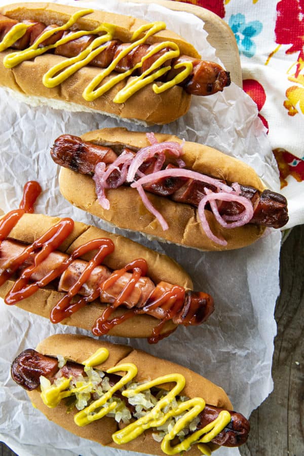 A Spiral Hot Dog maximizes the grilled crispy bits making them the ultimate char-grilled hot dogs for holding onto all the mustard, ketchup, relish, and onions that a good hot dog deserves!