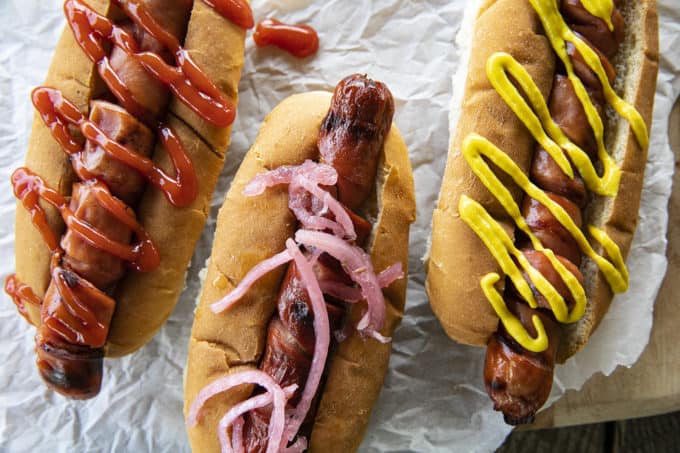 A Spiral Hot Dog maximizes the grilled crispy bits making them the ultimate char-grilled hot dogs for holding onto all the mustard, ketchup, relish, and onions that a good hot dog deserves!