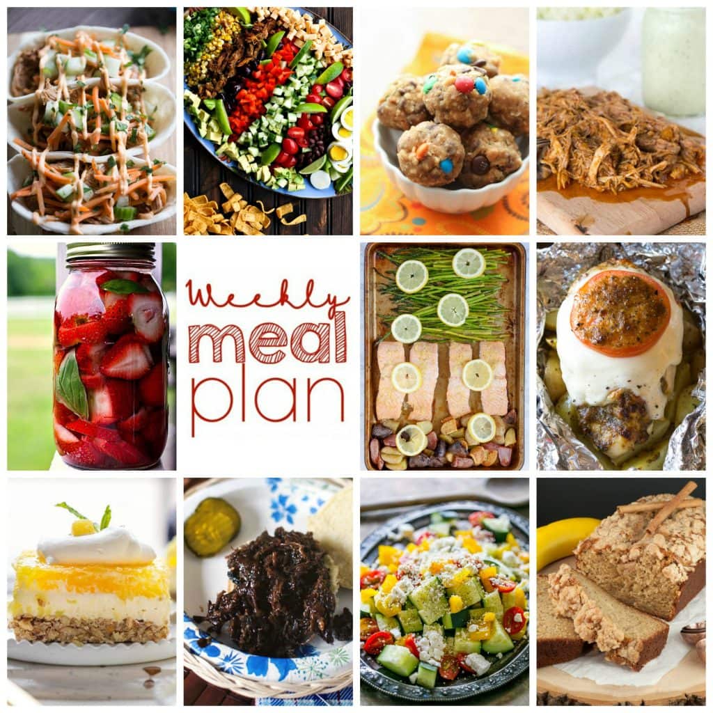 Weekly Meal Plan Week 109– 10 great bloggers bringing you a full week of recipes including dinner, sides dishes, and desserts!