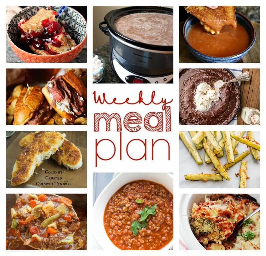 Weekly Meal Plan Week 32 - 10 great bloggers bringing you a full week of recipes including dinner, sides dishes, and desserts!