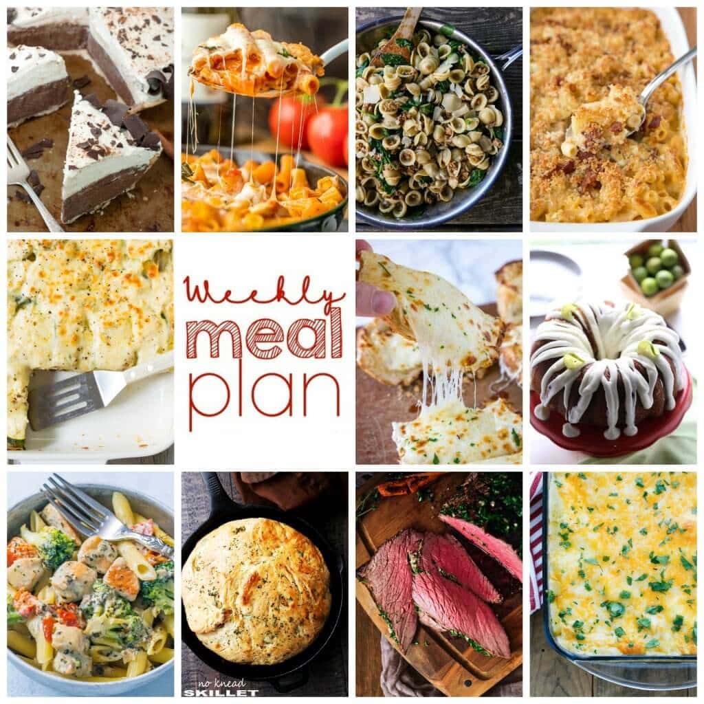 Weekly Meal Plan Week 89 - 11 great bloggers bringing you a full week of recipes including dinner, sides dishes, and desserts!