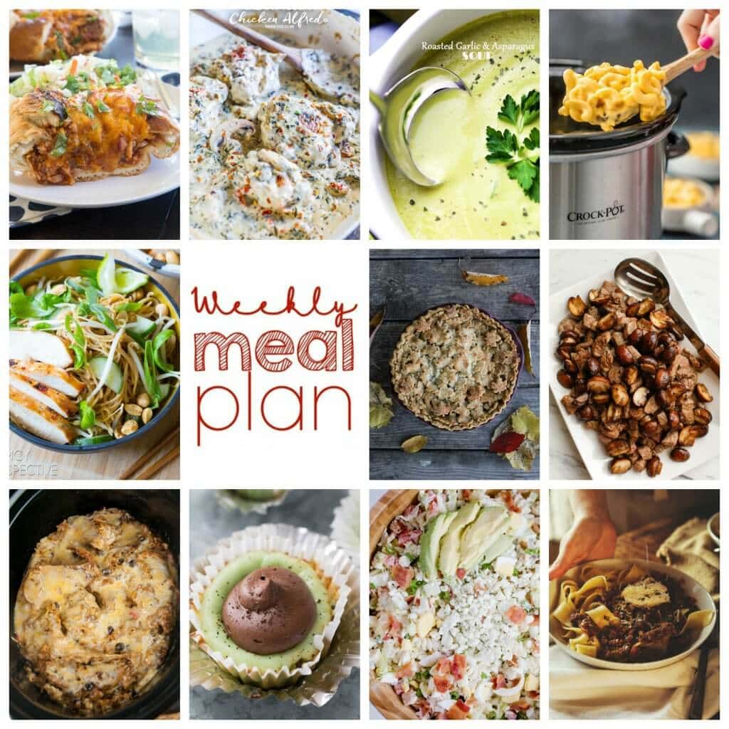 Weekly Meal Plan Week 87 – 11 great bloggers bringing you a full week of recipes including dinner, sides dishes, and desserts!