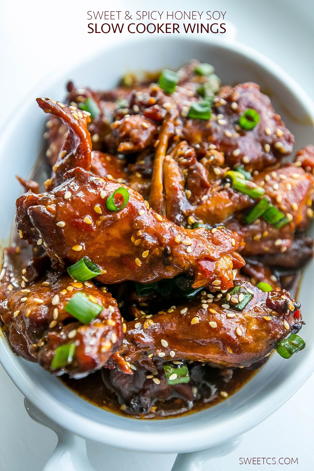 Honey Soy Glazed Chicken Wings {Sweet C's}