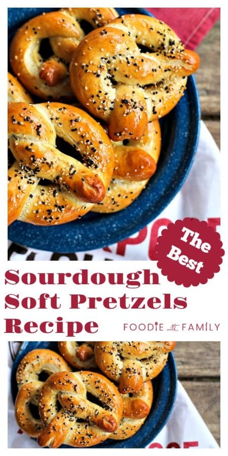 Buttery, salty, and topped with delicious sesame seeds, these chewy yet tender, golden brown sourdough soft pretzels are truly the best. Bonus: This is made with unfed starter, so no special timing needed!