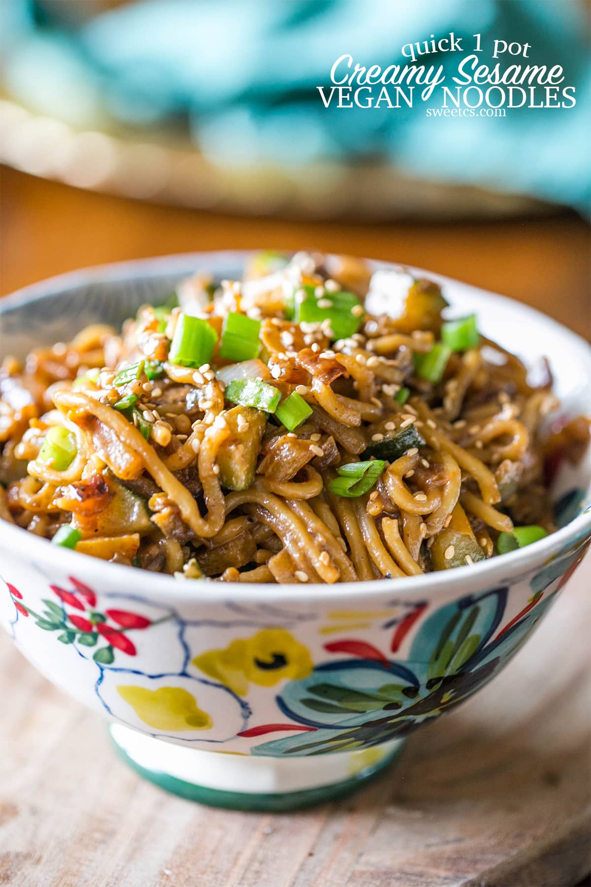 One Pot Creamy Tahini Noodles {Sweet C's}