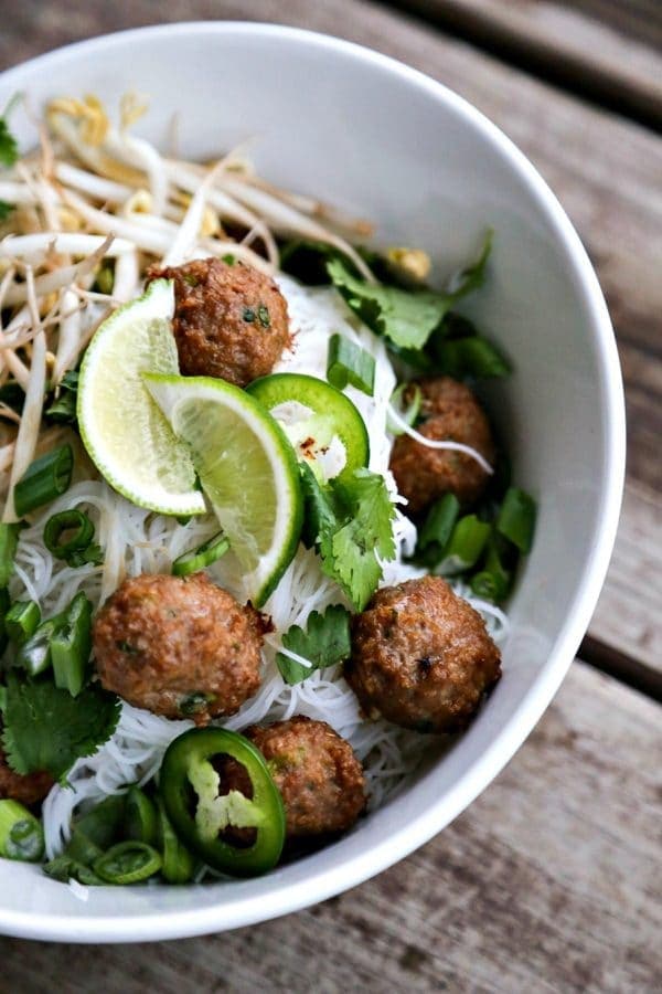 Turkey Meatball Pho {Foodie with Family}