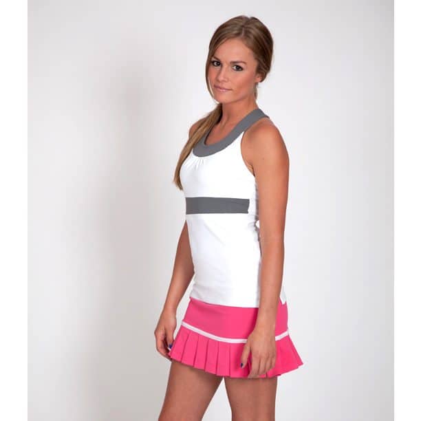 AlbionFit Uline Top White and Charcoal