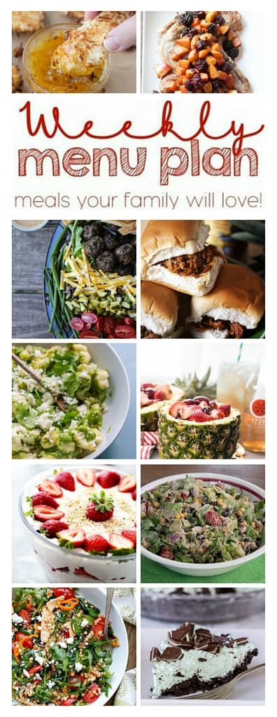 Weekly Meal Plan Week 53 – 10 great bloggers bringing you a full week of recipes including dinner, sides dishes, and desserts!