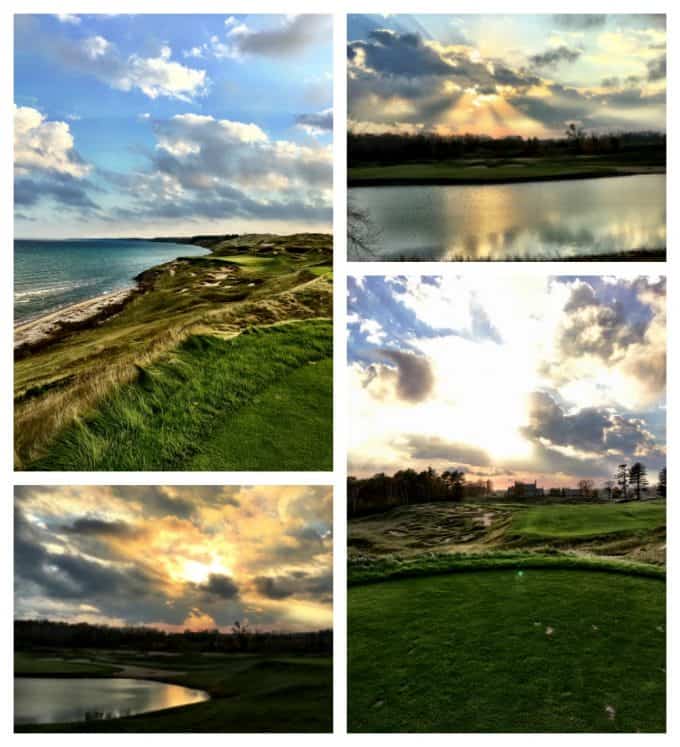 The view of Lake Michigan from Whistling Straits Golf Course, Kohler, Wisconsin.