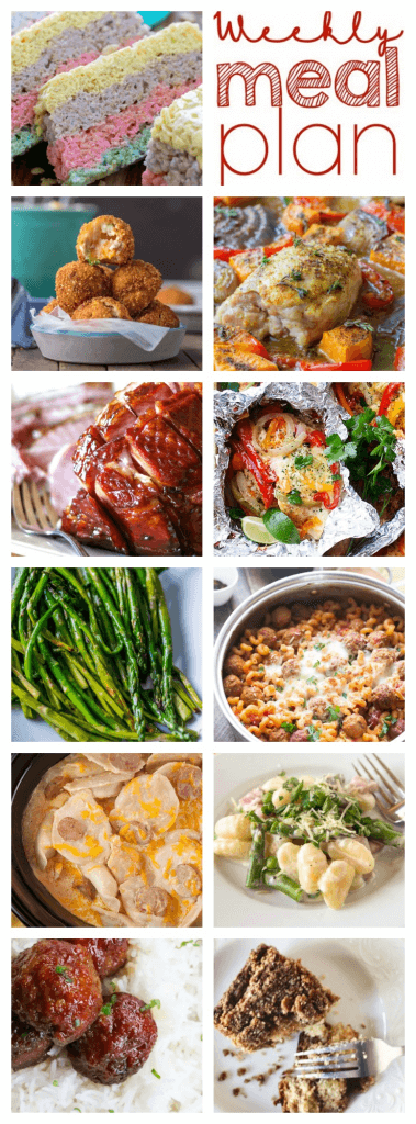 Weekly Meal Plan Week 90 - 11 great bloggers bringing you a full week of recipes including dinner, sides dishes, and desserts!