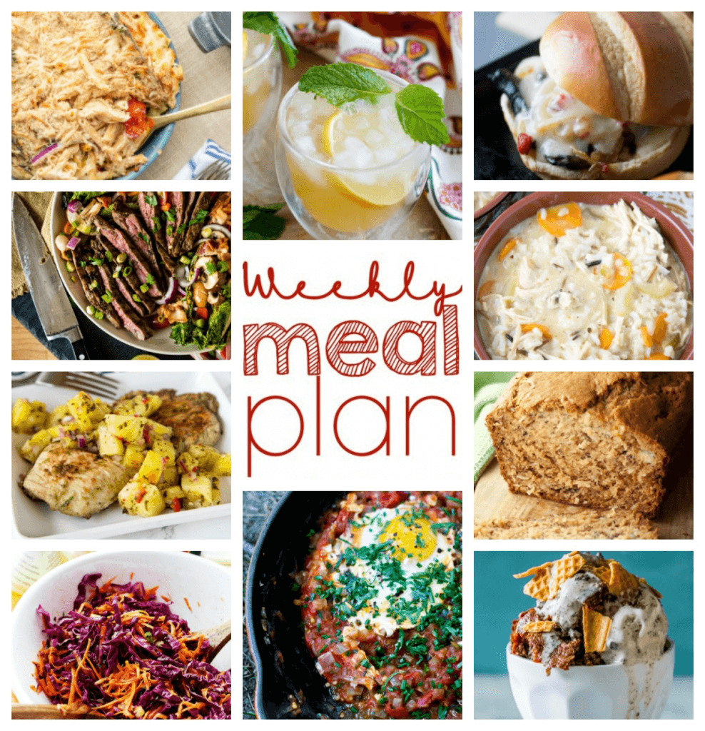 Weekly Meal Plan Week 60 – 10 great bloggers bringing you a full week of recipes including dinner, sides dishes, and desserts!