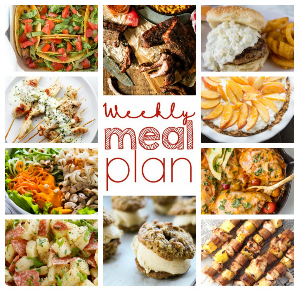 Weekly Meal Plan Week 56 – 10 great bloggers bringing you a full week of recipes including dinner, sides dishes, and desserts!